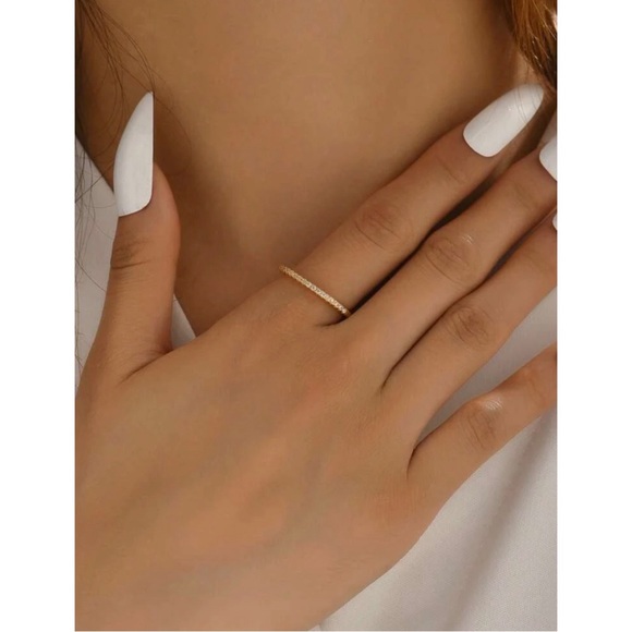 Anthropologie Minimalist Gold Cuff Ring - Picture 1 of 1